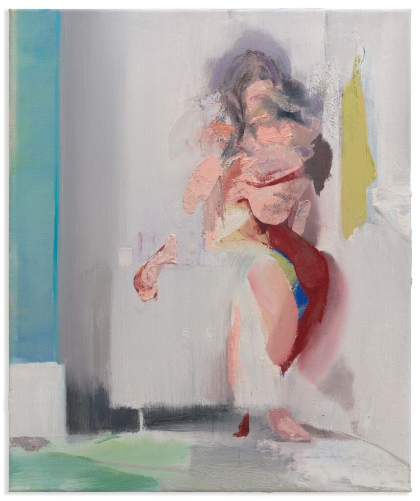 Susanne im Bad, 50x60cm, 2022-23, Öl auf Leinwand
