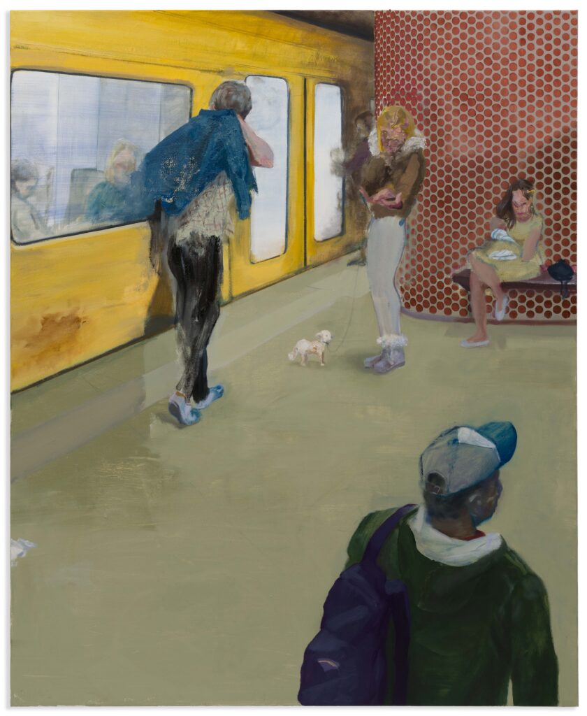 Nächster Halt, 135x110cm, 2024 Öl auf Leinwand