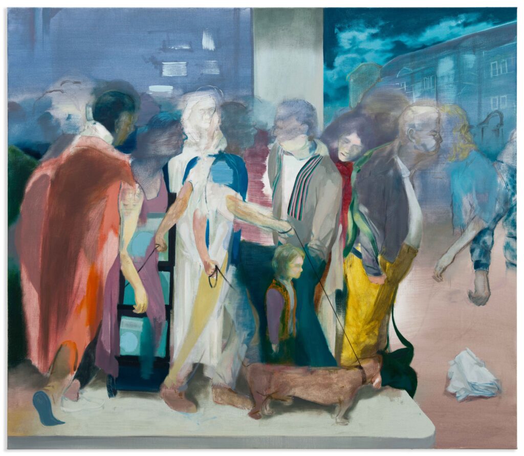 En Passant, 130x150cm, 2025, Öl auf Leinwand