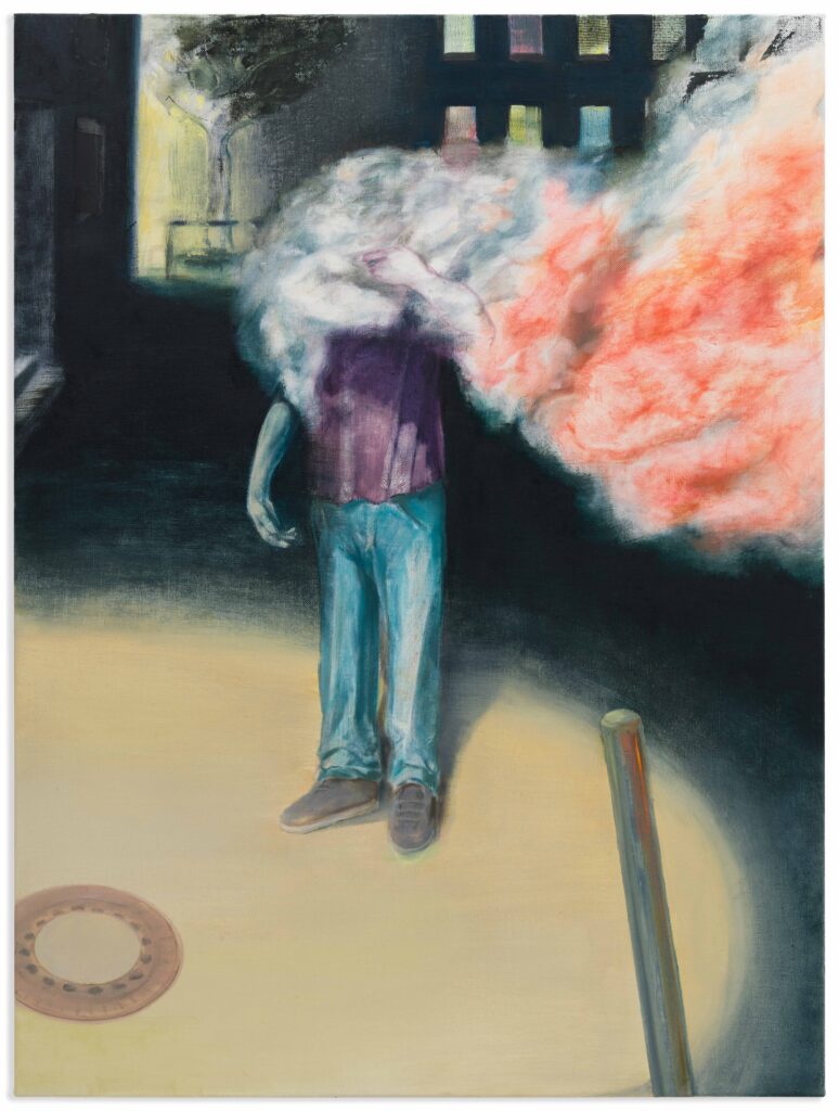 Im Dunst, 120x90cm, 2024, Öl auf Leinwand